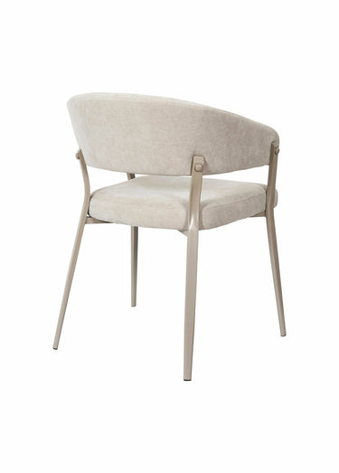 Fauteuils assise tissu maille chenille Beige