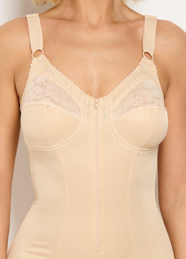 Combiné culotte agrafé et zippé Poudré