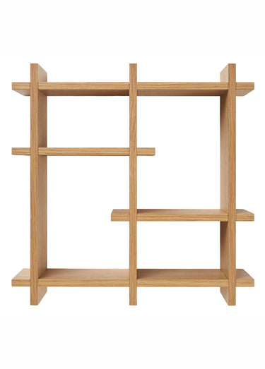 Etagère 6 tablettes chêne plaqué OLSBERG Naturel