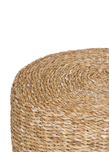 Pouf aspect naturel en jonc de mer Naturel