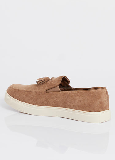 Mocassins compensés tendance en suédine Beige