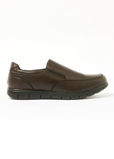 Derbys confort élastiques côtés Marron