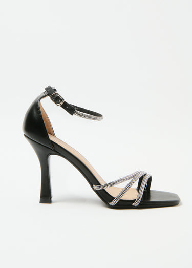 Sandales chic bout carré Noir
