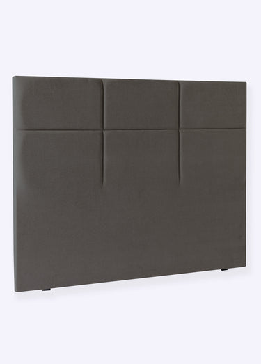 Tête de lit capitonnée, haut. 120cm Tisses Gris Fume
