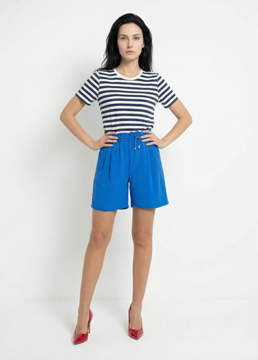 Short souple élastiqué, Essentiel Bleu Vif