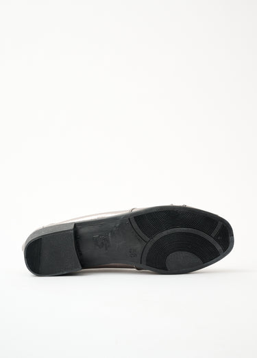 Sandales bout ouvert cuir Argente