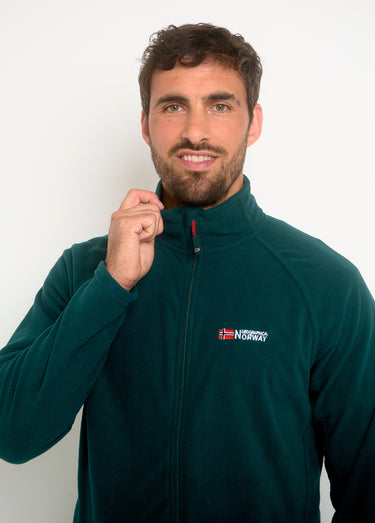 Veste polaire chaude avec col montant Vert Fonce