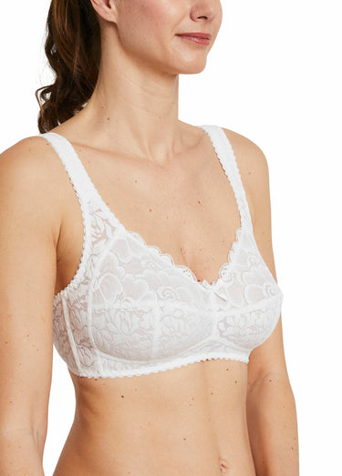 Soutien-gorge sans armatures maille jacquard Blanc
