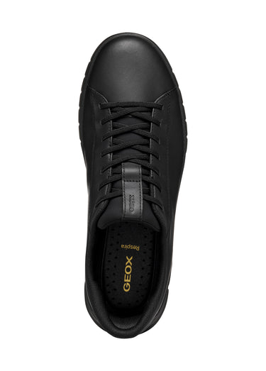 Baskets homme en cuir à lacets Noir