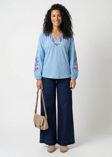 Jean large 5 poches taille haute Brut