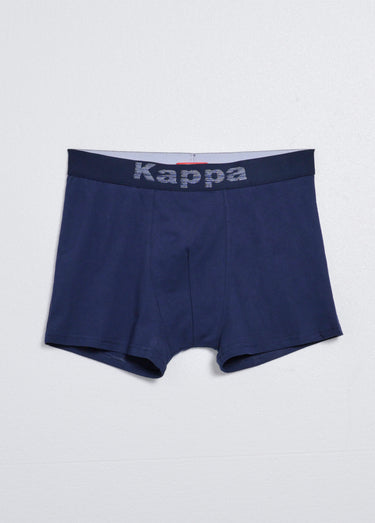 Boxer uni monochrome en pur coton Bleu