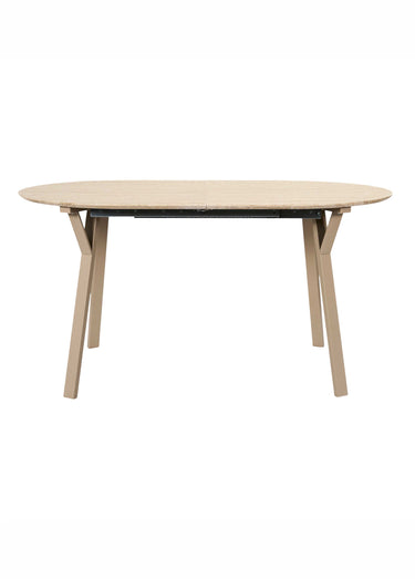 Table extensible ovale 6 à 8 pers. TERRA NOVA Blanc/Beige