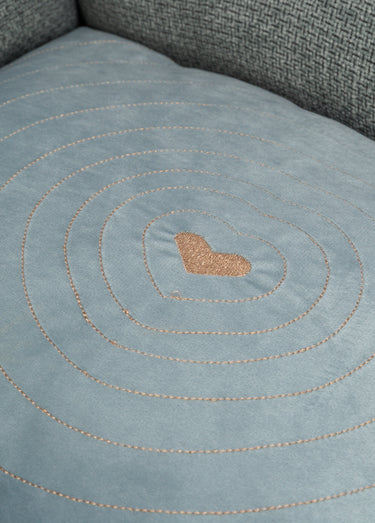Lit bord tissu VIVIANA, pour animaux Bleu / Gris