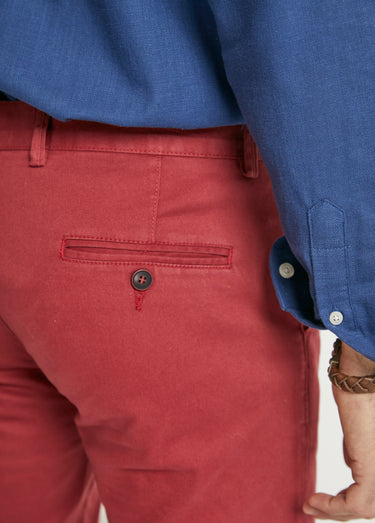 Pantalon chino poches italiennes Bordeaux