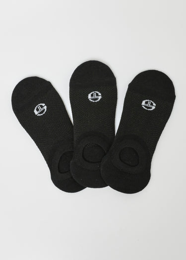 Socquettes avec logo, forme invisible Noir