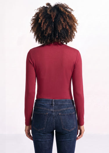 Sous-pull extensible col montant Uni Bordeaux