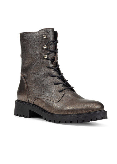 Boots montantes à lacets semelle crantée Bronze