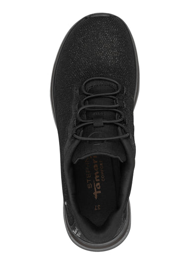 Baskets sportswear compensées en mesh Noir