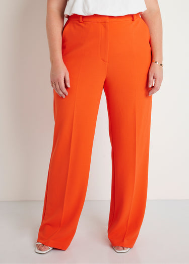 Pantalon fluide large Orange