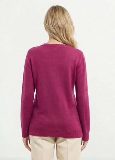 Gilet boutonné manches longues Cassis