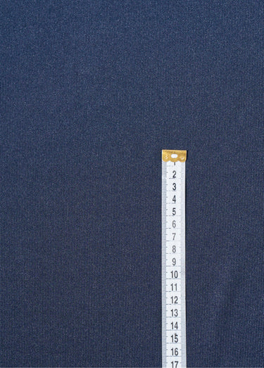 Coupon tissu habillement, jersey ligné Marine