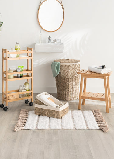 Tabouret de salle de bain en bambou Bambou