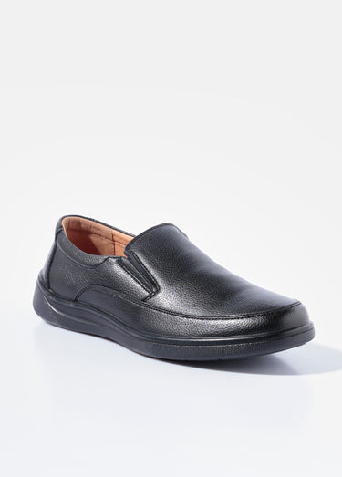 Mocassins style loafers en simili cuir Noir