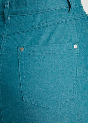 Jupe MORPHOSTYLE en jean couleur stretch Vert