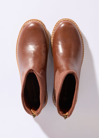 Boots camarguaises empiècement velours Camel