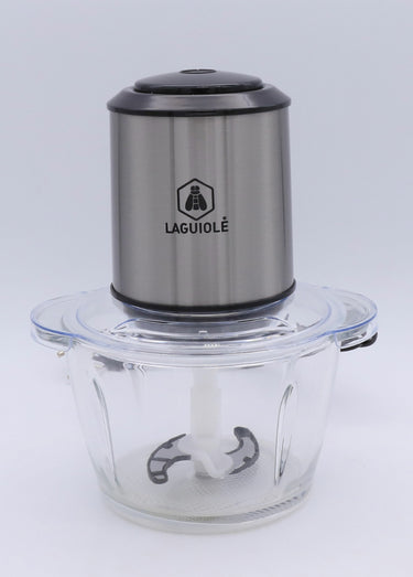 Mini hachoir électrique en verre Inox / Noir