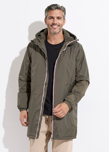 Parka longue chaude fourrée déperlante Kaki