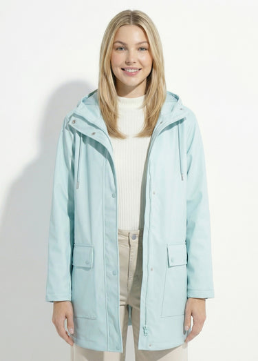 Parka à capuche zippée pressionnée déperlante Opaline
