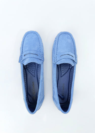 Mocassins essentiels, simili cuir suédé Bleu Clair