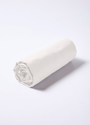 Drap-housse coton uni Blanc