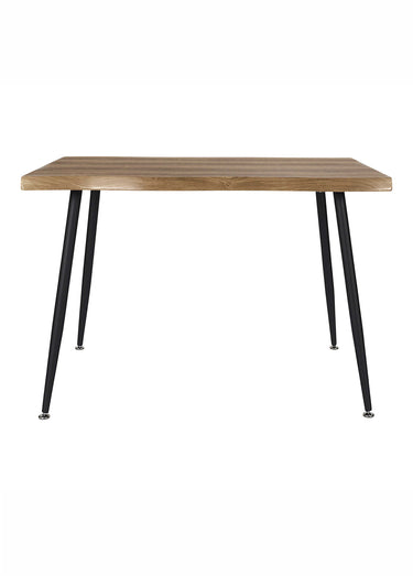 Table à manger rectangle plateau bois Noir