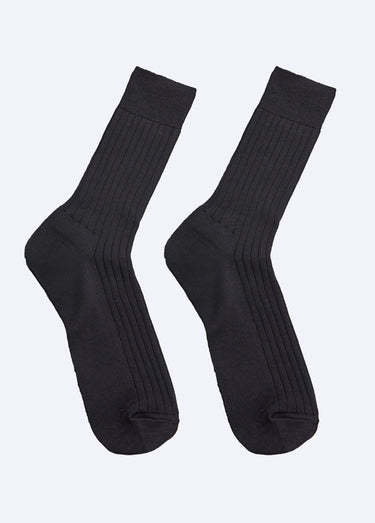 Mi-chaussettes laine et intérieur coton Noir Lot2