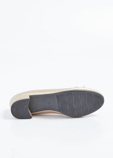 Ballerines petit talon largeur confort Dore