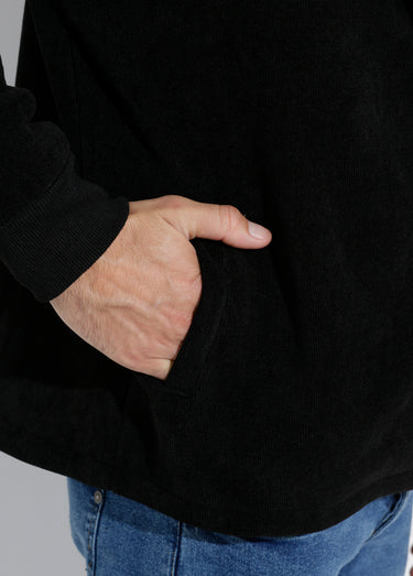 Blouson à capuche effet de superposition Noir