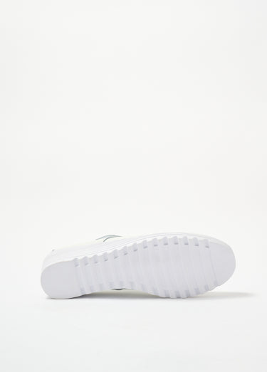Sandales en cuir ajouré avec scratch Blanc