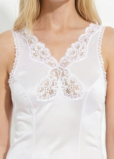Fond de robe maille satinée 100 cm Nacre