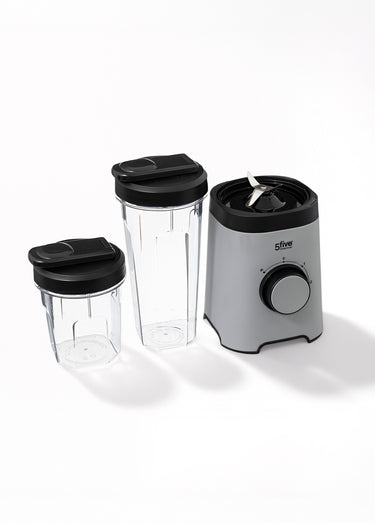 Blender + 2 contenants 300ml / 600ml Gris