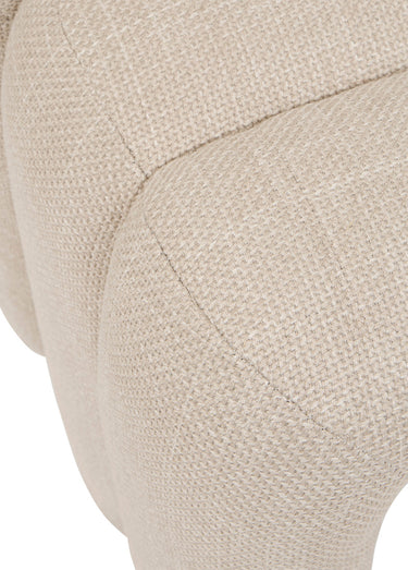 Pouf décoratif en tissu, forme arche Argile