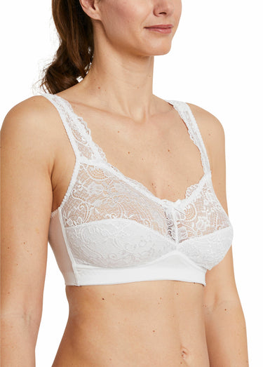 Soutien-gorge sans armatures avec dentelle Blanc