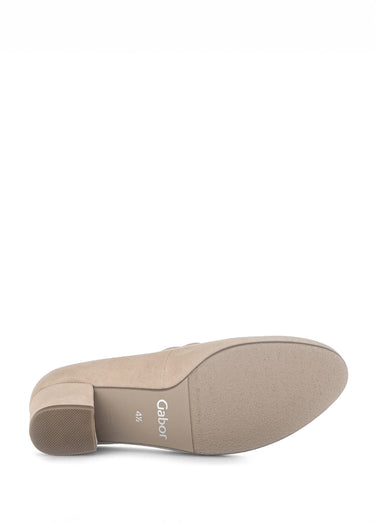 Escarpins cuir nubuck avec bord écailles Sable
