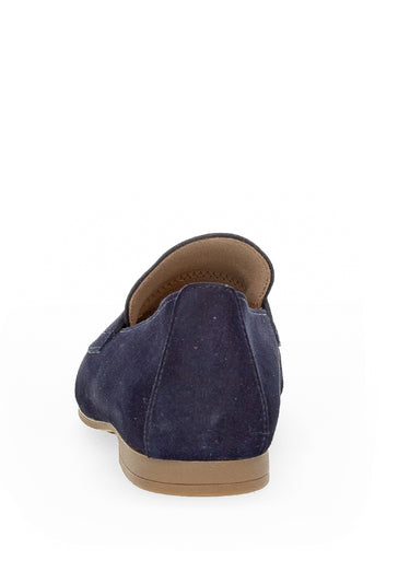 Mocassins en cuir nubuck avec bout amande Marine