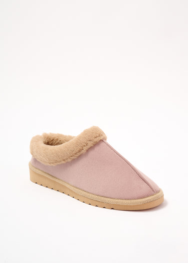 Chaussons doux fourrés largeur confort Beige
