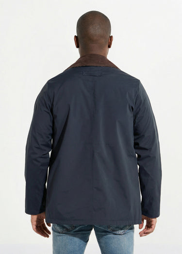 Veste déperlante avec col en velours Marine