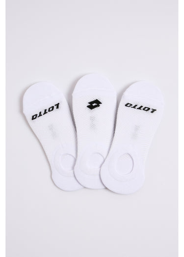 Socquettes invisibles côtelées Blanc