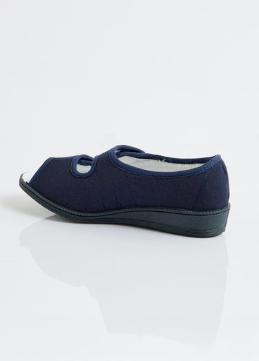 Sandales largeur confort bout ouvert Marine