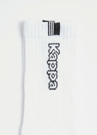 Chaussettes de sport côtelées assorties Blanc/Gris/Noir